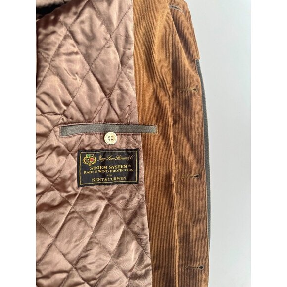 Men's KENT & CURWEN Loro Pia Green Wool Quilted Barn Coat Jacket, Size M - Picture 14 of 16